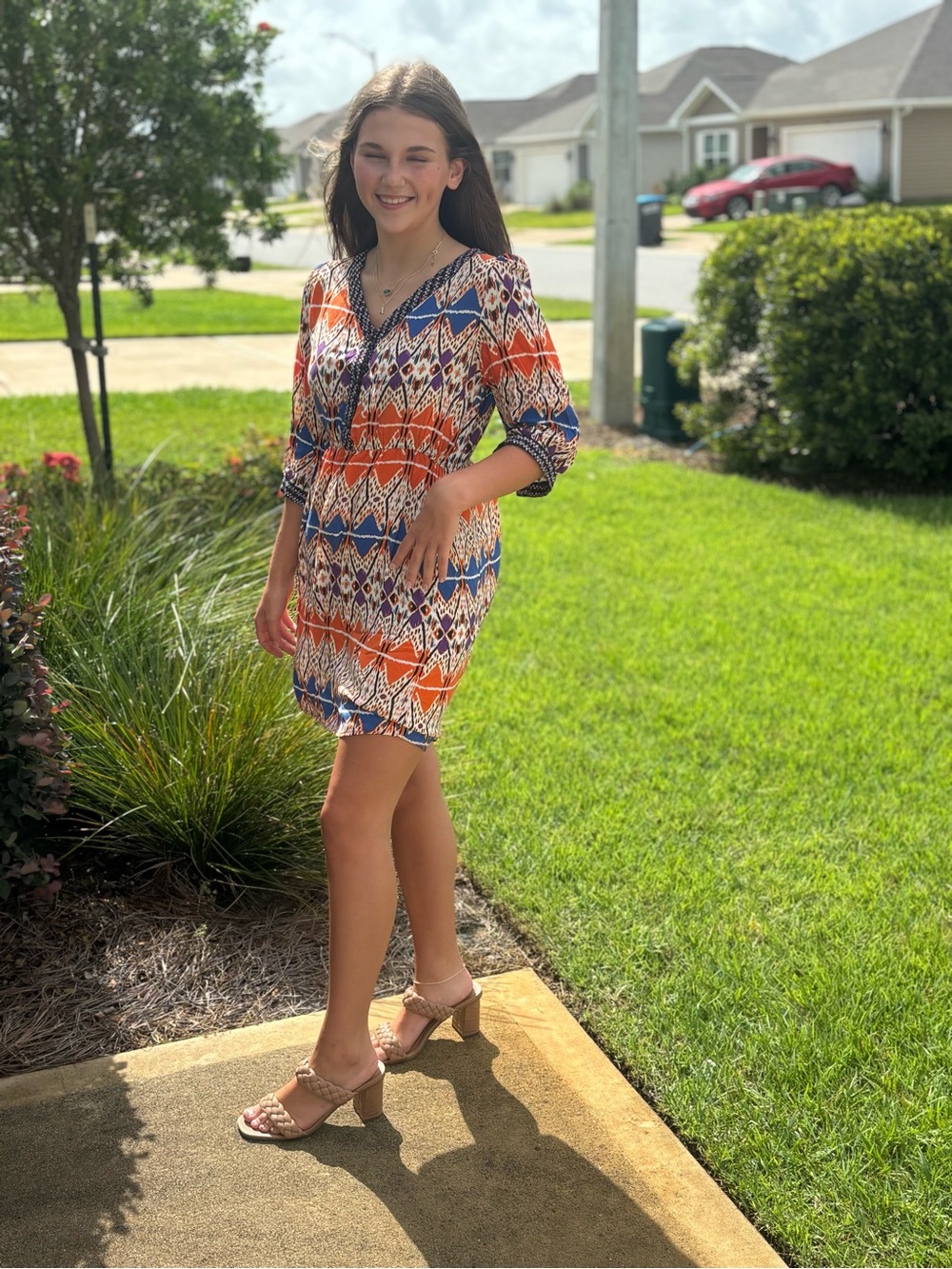 Moon Collection Geometric Boho Coquette girl Dress Size Medium